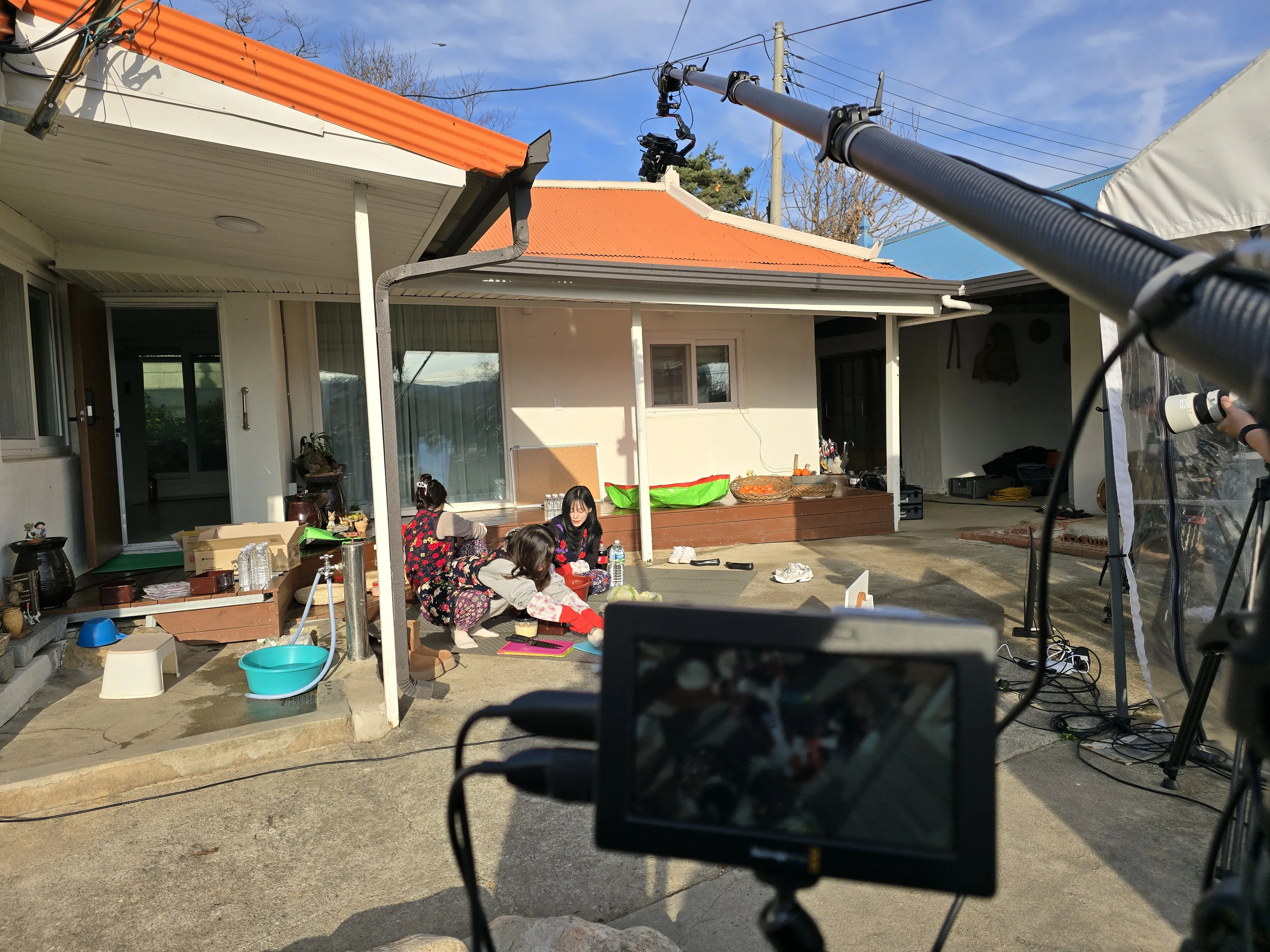 폴캠 예능 현장 부감샷